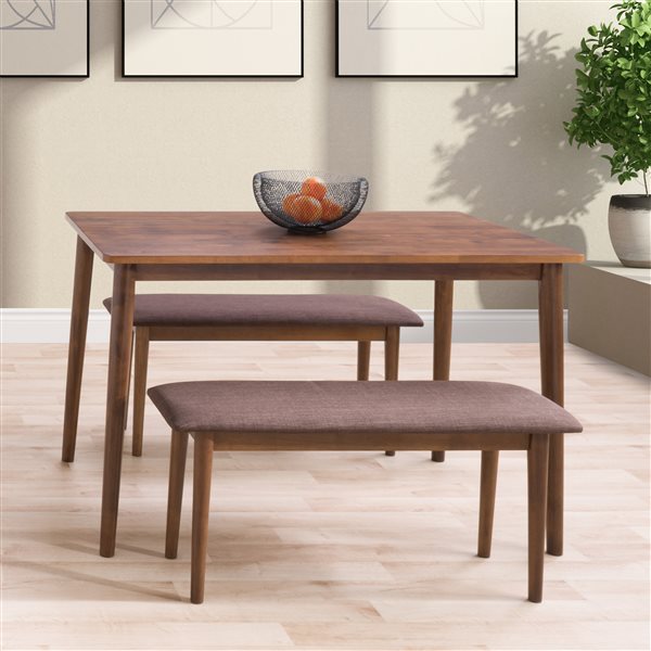 Corliving Branson Contemporary Dining, Rectangle Dining Table Set For 2
