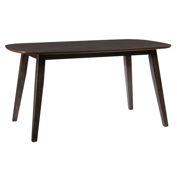 Image of Corliving | Tiffany Contemporary Rectangular Fixed Wood Veneer Top Stained Finish Wood Frame Dining Table - Espresso/dark Wood | Rona