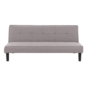 Canapé inclinable convertible moderne contemporain Yorkton en polyester de CorLiving, gris kaki/noir