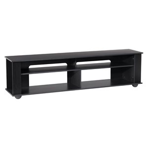 CorLiving Bakersfield Modern/Contemporary TV Stand for TV up to 85-in - 3-Shelf - Ravenwood Black