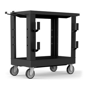 Luxor 33.5-in Heavy-Duty Industrial Utility Cart - Black