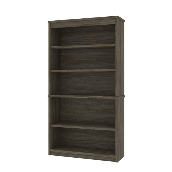 Bestar Universel 5 Shelf Standard, Ameriwood Rustic Gray Oak 5 Shelf Bookcase