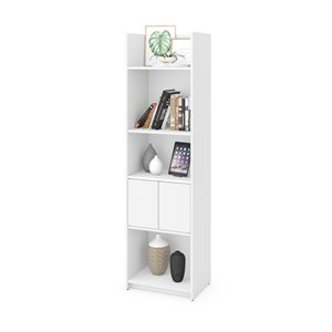 Étagère standard à 4 tablettes, Small Space de Bestar, 71,1 po x 20 po, blanc