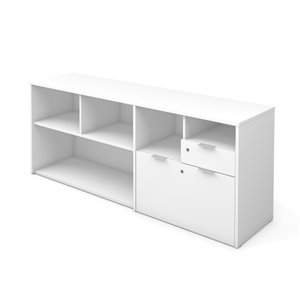 Unité de rangement avec 8 compartiments Aquarius de Bestar, 35,4 po, gris écorce/blanc