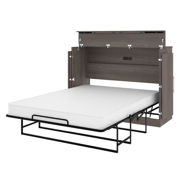 Bestar Nebula Murphy Bed  - Full - Bark Grey