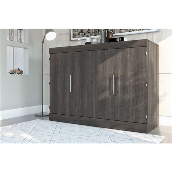 Bestar Nebula Murphy Bed  - Full - Bark Grey