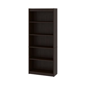Bibliothèque standard à 5 tablettes Universel de Bestar, 72 po x 29,5 po, chocolat noir