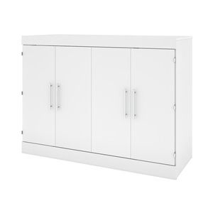 Bestar Nebula Murphy Bed with Mattress - Full - White