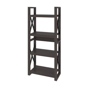 Bestar Talita 4-Shelf Standard Bookcase - 60.1-in x 26.4-in - Storm Gray