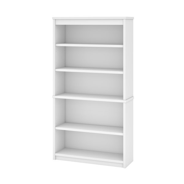 Bestar Universel 5-Shelf Standard Bookcase - 65.9-in x 35.5-in - White