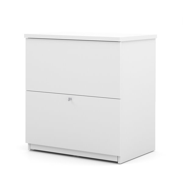 Bestar Solay LShaped Desk with Lateral File and Bookcase White 2985117 RONA