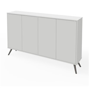 Bestar Krom 36-in x 60-in White Wood Veneers Freestanding Storage Cabinet