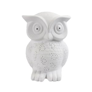 Simple Designs 9.84-in White Porcelain Wise Owl Shaped Animal Light Table Lamp