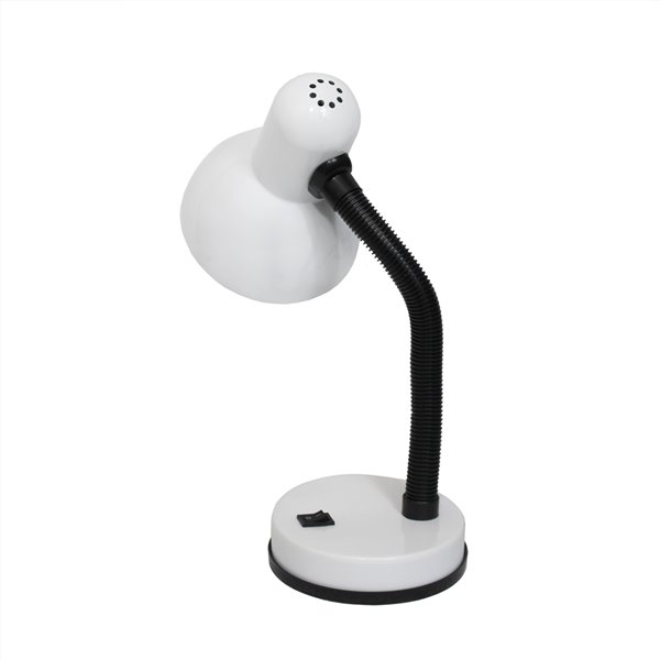 Lampe de bureau flexible blanche - métal