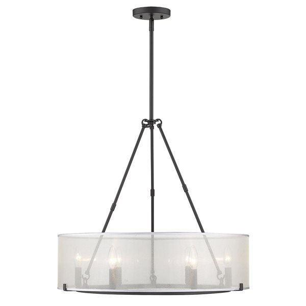 Golden Lighting Alyssa Medium 6-Light Transitional Chandelier - Matte Black