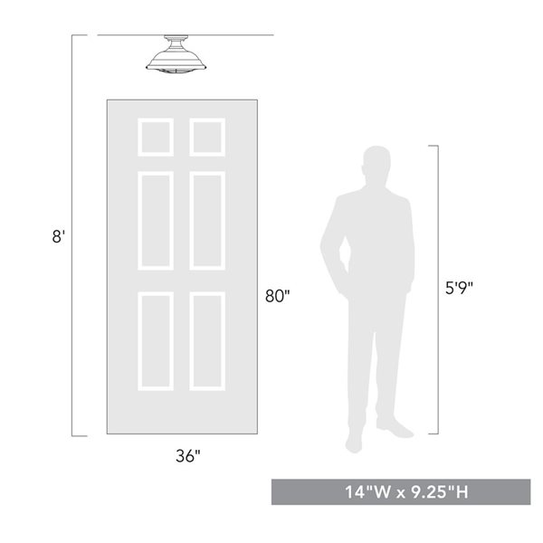 Golden Lighting Bartlett 2-Light Semi Flush Mount - 14-in - Copper Patina