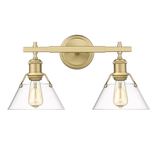 Golden Lighting Orwell Industrial Vanity Light - 2-Light - Brushed Champagne Bronze