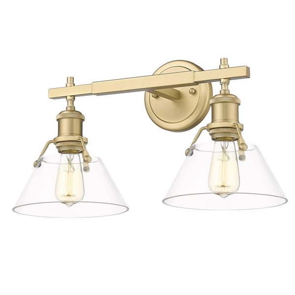 Golden Lighting Orwell Industrial Vanity Light - 2-Light - Brushed Champagne Bronze