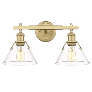 Golden Lighting Orwell Industrial Vanity Light - 2-Light - Brushed Champagne Bronze