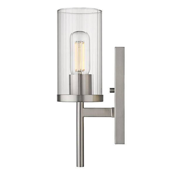 Golden Lighting Winslett Transitional Wall Sconce - 1-Light - 4.88-in - Pewter