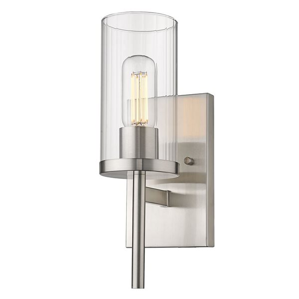 Golden Lighting Winslett Transitional Wall Sconce - 1-Light - 4.88-in - Pewter