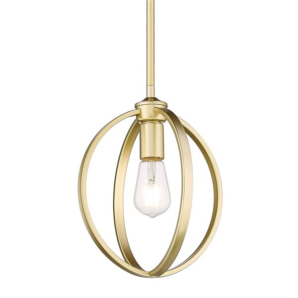 Golden Lighting Colson Mini Pendant - Industrial - Olympic Gold