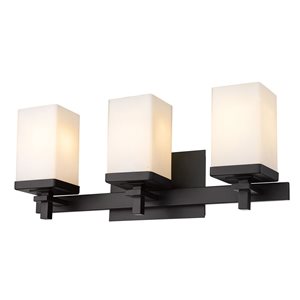 Golden Lighting Maddox Modern/Contemporary Vanity Light - 3-Light - Matte Black