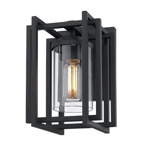 Golden Lighting Tribeca Outdoor Wall Sconce - 11.25-in - Black