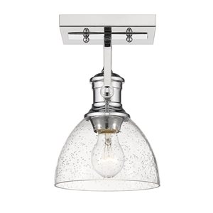 Golden Lighting Hines 1-Light  Semi Flush Mount - 25.13-in - Chrome