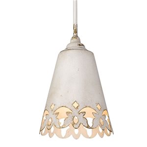 Golden Lighting Eloise Small Pendant - Vintage - Antique Ivory/Antique Ivory