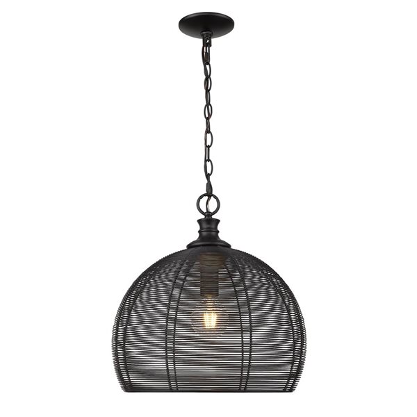 Golden Lighting Calypso Medium Pendant - Glam - Matte Black