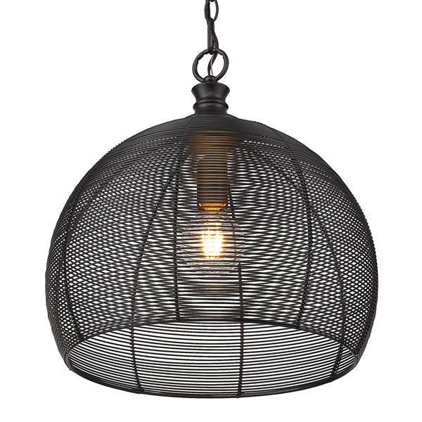 Golden Lighting Calypso Medium Pendant - Glam - Matte Black