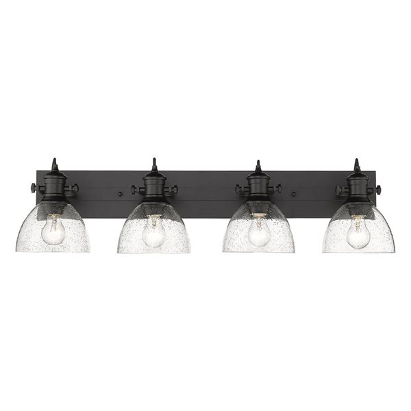 Golden Lighting Hines Modern/Contemporary Vanity Light - 4-Light - Matte Black