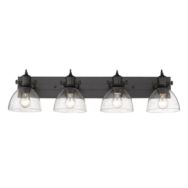 Golden Lighting Hines Modern/Contemporary Vanity Light - 4-Light - Matte Black