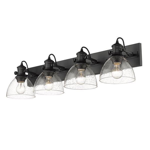 Golden Lighting Hines Modern/Contemporary Vanity Light - 4-Light - Matte Black