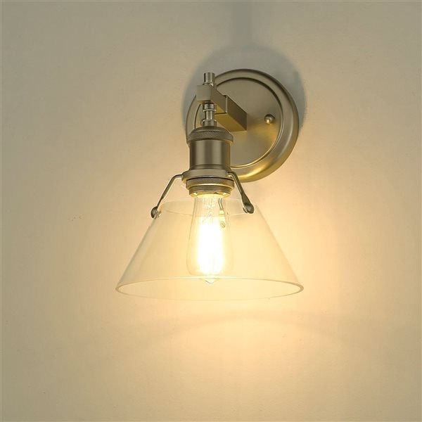 Golden Lighting Orwell Industrial Vanity Light - 1-Light - Brushed Champagne Bronze