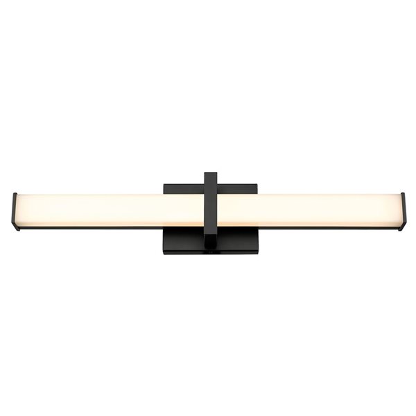 Golden Lighting Elon Modern/Contemporary Vanity Light - 1-Light - Matte Black/Opal Glass