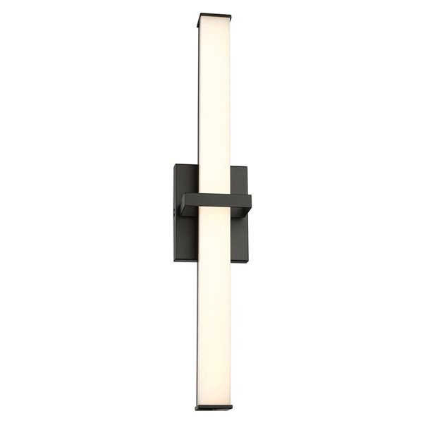 Golden Lighting Elon Modern/Contemporary Vanity Light - 1-Light - Matte Black/Opal Glass