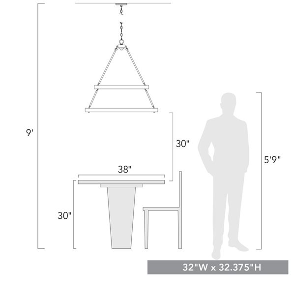 Golden Lighting Castile 15-Light Industrial Chandelier - Matte Black