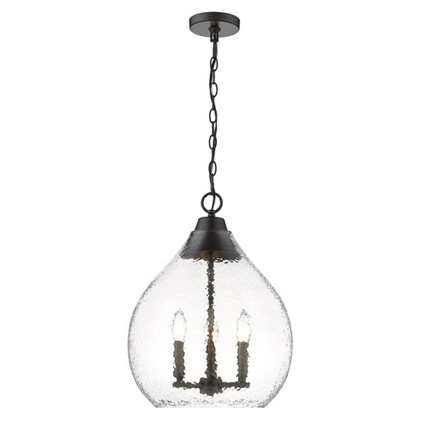 Golden Lighting Ariella 3-Light Pendant - Modern/Contemporary - Matte Black