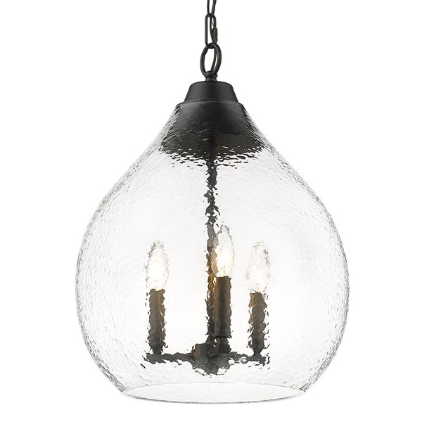 Golden Lighting Ariella 3-Light Pendant - Modern/Contemporary - Matte Black