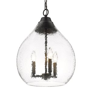 Golden Lighting Ariella 3-Light Pendant - Modern/Contemporary - Matte Black