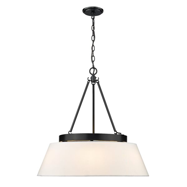 Golden Lighting Penn 6-Light Industrial Chandelier - Matte Black