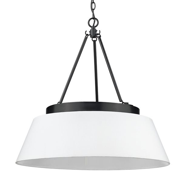 Golden Lighting Penn 6-Light Industrial Chandelier - Matte Black