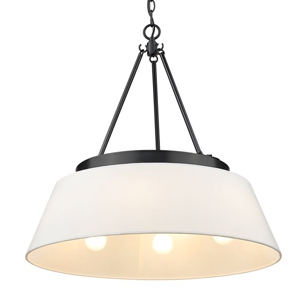 Golden Lighting Penn 6-Light Industrial Chandelier - Matte Black