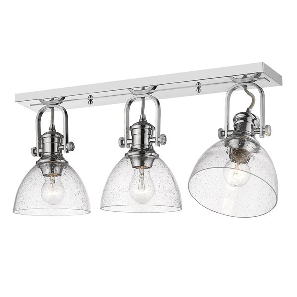 Golden Lighting Hines 3-Light  Semi Flush Mount - 25.13-in - Chrome