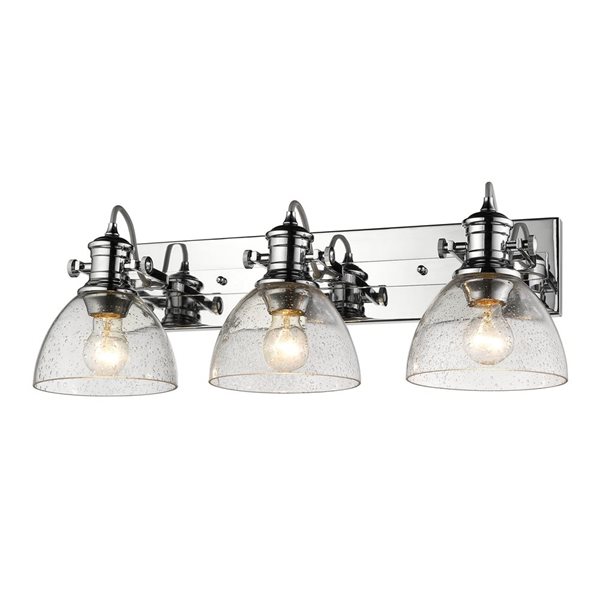 Golden Lighting Hines 3-Light  Semi Flush Mount - 25.13-in - Chrome