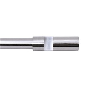 Tringle à rideaux avec embouts en acrylique de forme cylindrique Crystale de Versailles Home Fashions, 72-144 po, nickel bross
