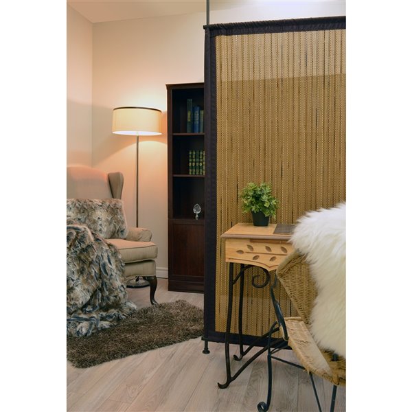 Panneau d'intimité Versailles Home Fashions, bambou, 38 po x 68 po, brun