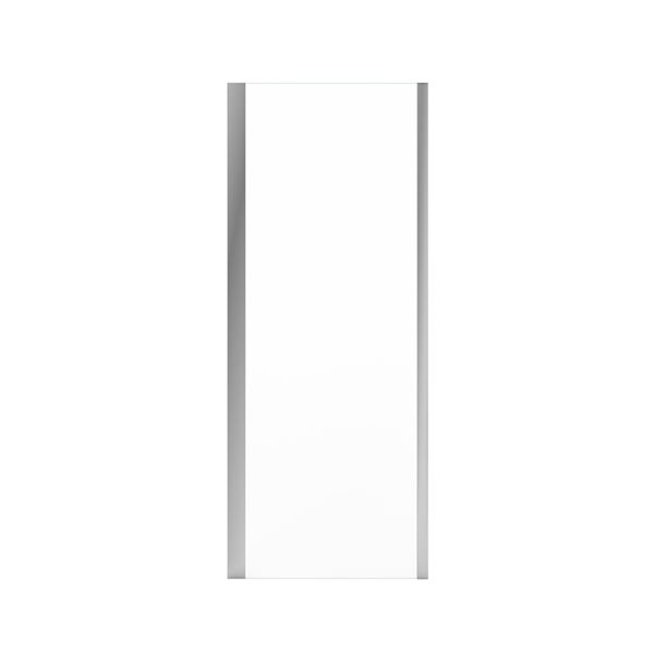 MAAX UpTown 76-in Chrome Return Panel for 32-in Base (Clear Glass)